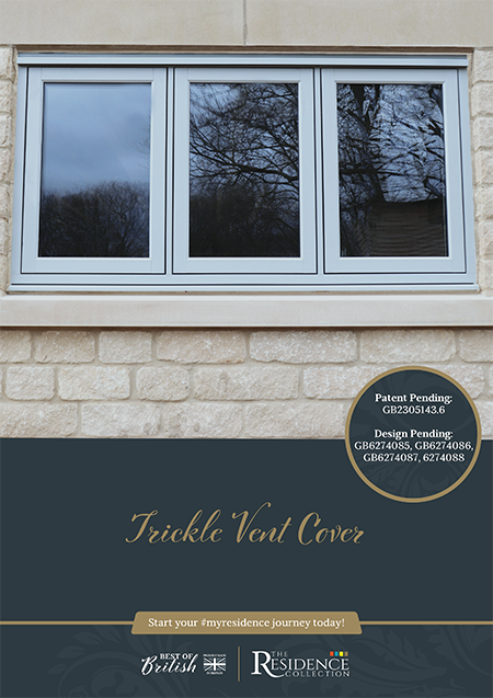 Trickle vent cover installed on windows